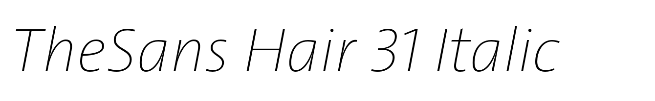 TheSans Hair 31 Italic